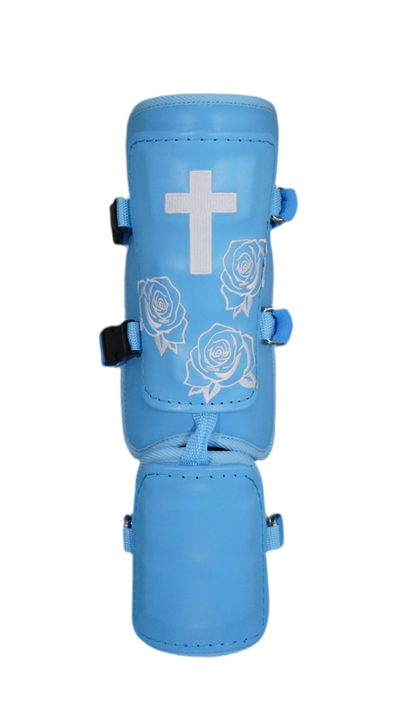 Baby Blue Floral Leg Guard