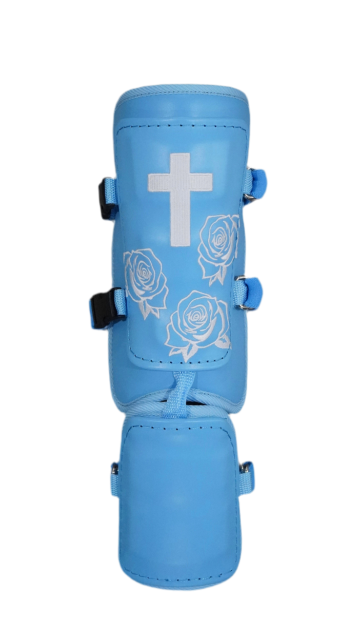 Baby Blue Floral Leg Guard
