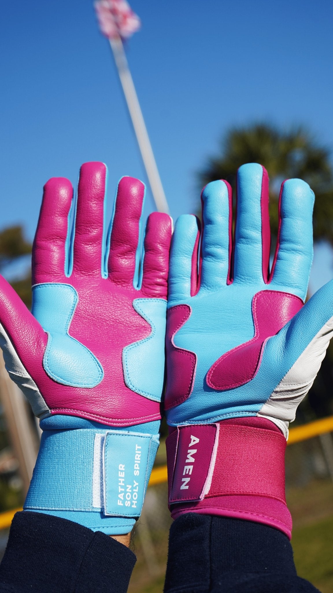 Pro Long Cuff Cabretta “DEAR LORD” Batting Gloves COTTON CANDY - Hallowed Collection