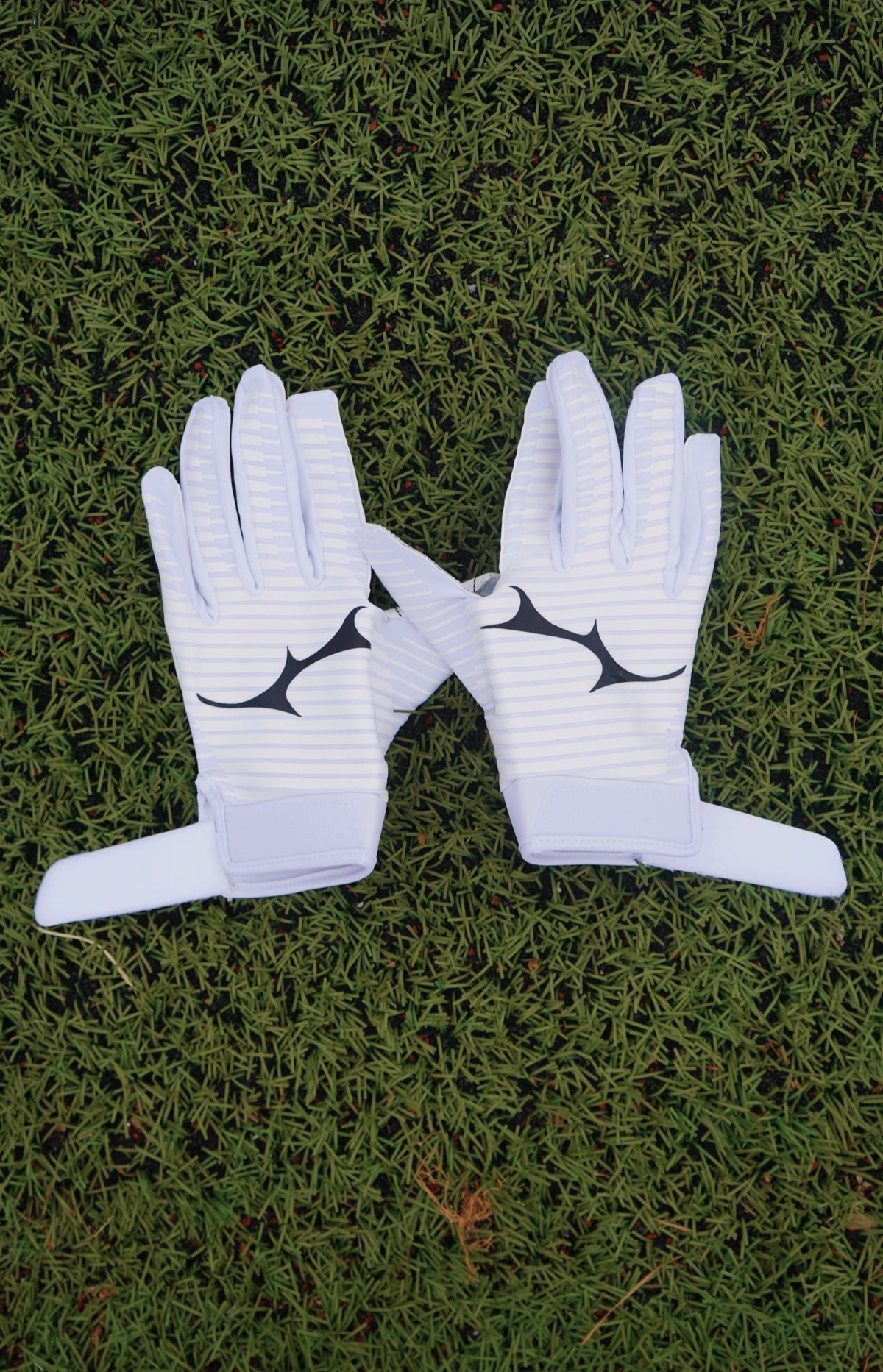 White “Jesus Saves Lives” Football Gloves - Hallowed Collection