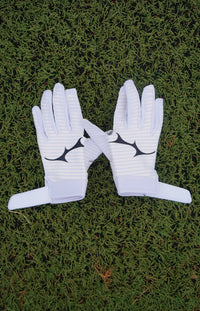 White “Jesus Saves Lives” Football Gloves - Hallowed Collection