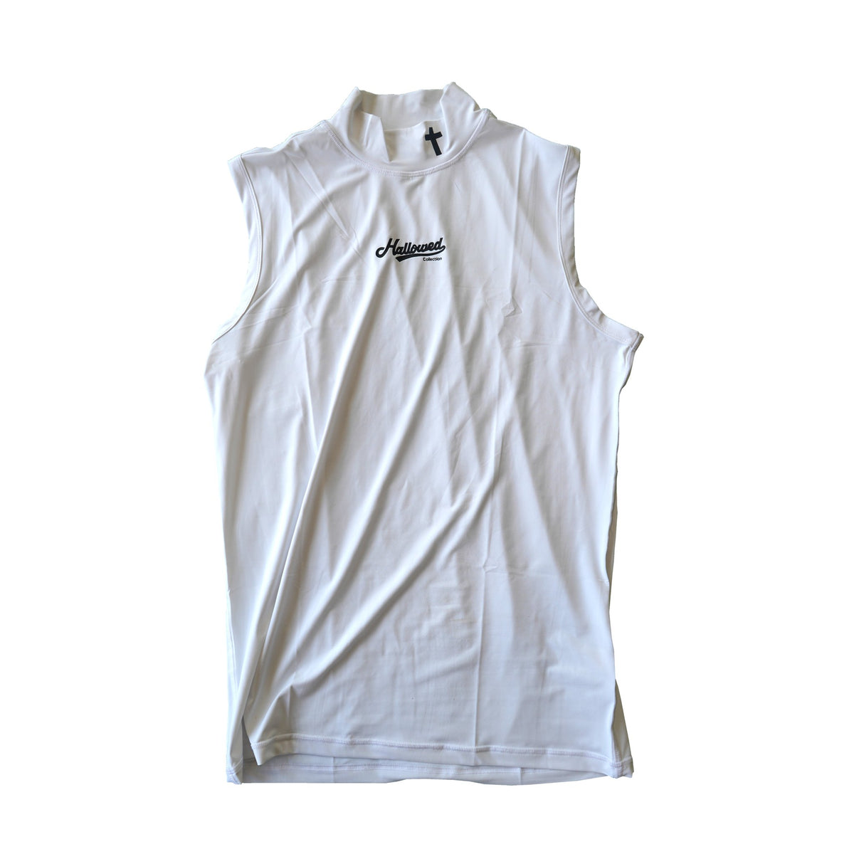 White Sleeveless Mock Neck - Hallowed Collection